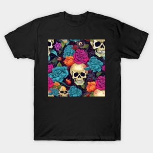 Floral skulls T-Shirt